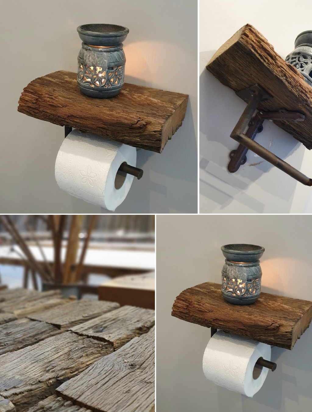 Wagonplank WC rolhouder bij Benard's Woonaccessoires