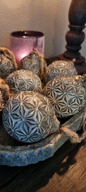 Kerstbal ornament | Benard's Woonaccessoires | leuk in een schaal of in de kerstboom
