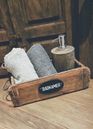 Steenmal met bordje badkamer | Benard's Woonaccessoires | Perfect voor in de badkamer