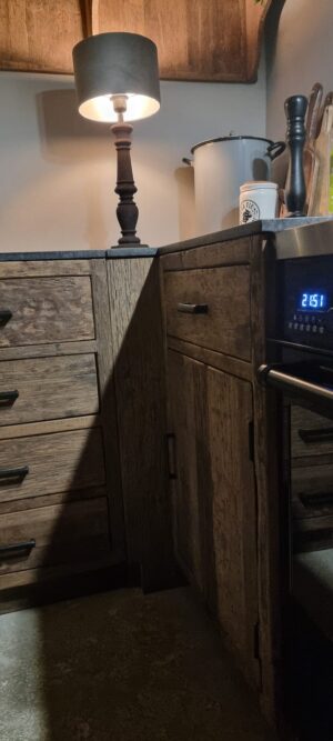 Keukenkast oud hout 1-deur/lade | Benard's Woonaccessoires | Wijk bij Duurstede