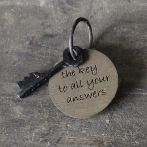 Handgemaakte sleutel | met een gelukwens | Benard's Woonaccessoires | The key to all your answers