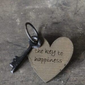 Handgemaakte sleutel | met een gelukwens | Benard's Woonaccessoires | The key to happiness