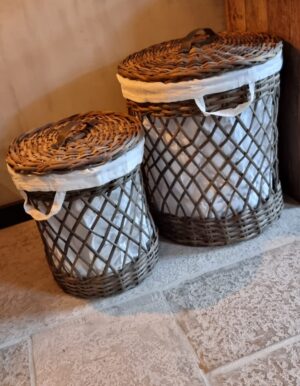 Wasmand Grey Rattan | badkamer | Benard's Woonaccessoires