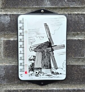 Molen emaille thermometer | Benard's Woonaccessoires